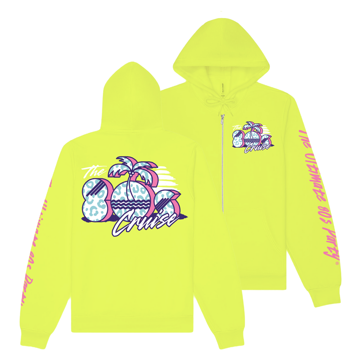 The 80s Cruise Neon Full Zip Hoodie (Pre-Order)
