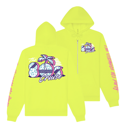 The 80s Cruise Neon Full Zip Hoodie (Pre-Order)