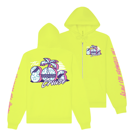 The 80s Cruise Neon Full Zip Hoodie (Pre-Order)