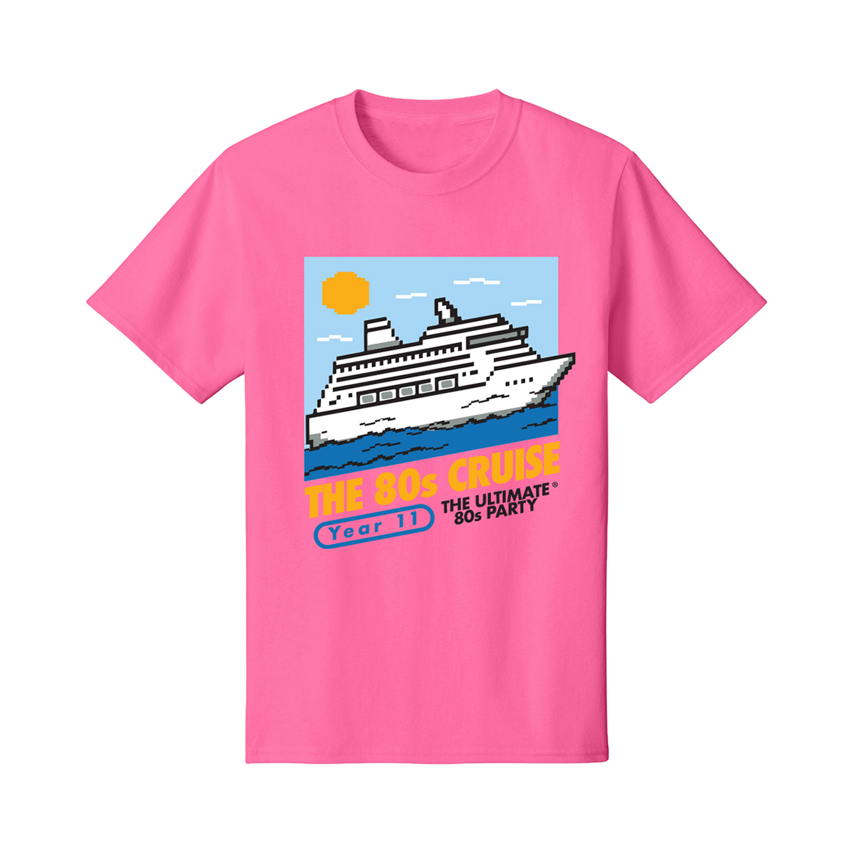 The 80s Cruise Pixel Ship T-Shirt (Pre-Order)